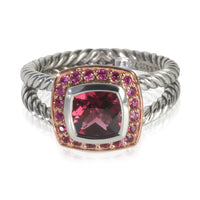 Rose Gold & Sterling Silver Garnet and Sapphire Petite Albion Ring