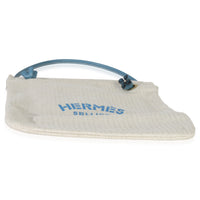 Hermès Bleu Jean Epsom Ecru Toile Aline Grooming PM Handbag stamp