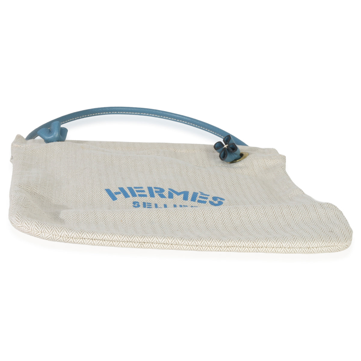 Hermès Bleu Jean Epsom Ecru Toile Aline Grooming PM Handbag stamp