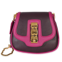 Prune Cyclamen Smooth Calfskin Trapeze Art Deco