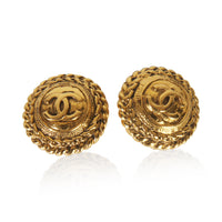 Gold-Plated  Vintage Button Earrings