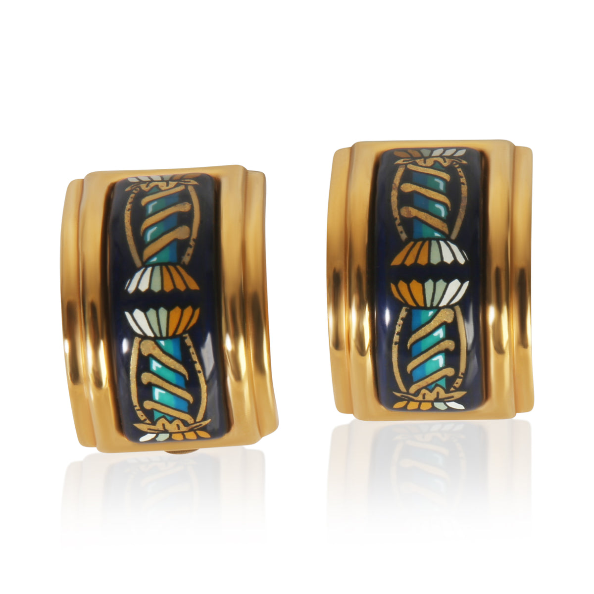 Hermès Gold Plated  Vintage Clip On Earrings fv