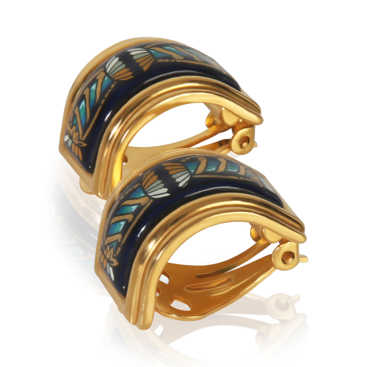 Hermès Gold Plated  Vintage Clip On Earrings sv