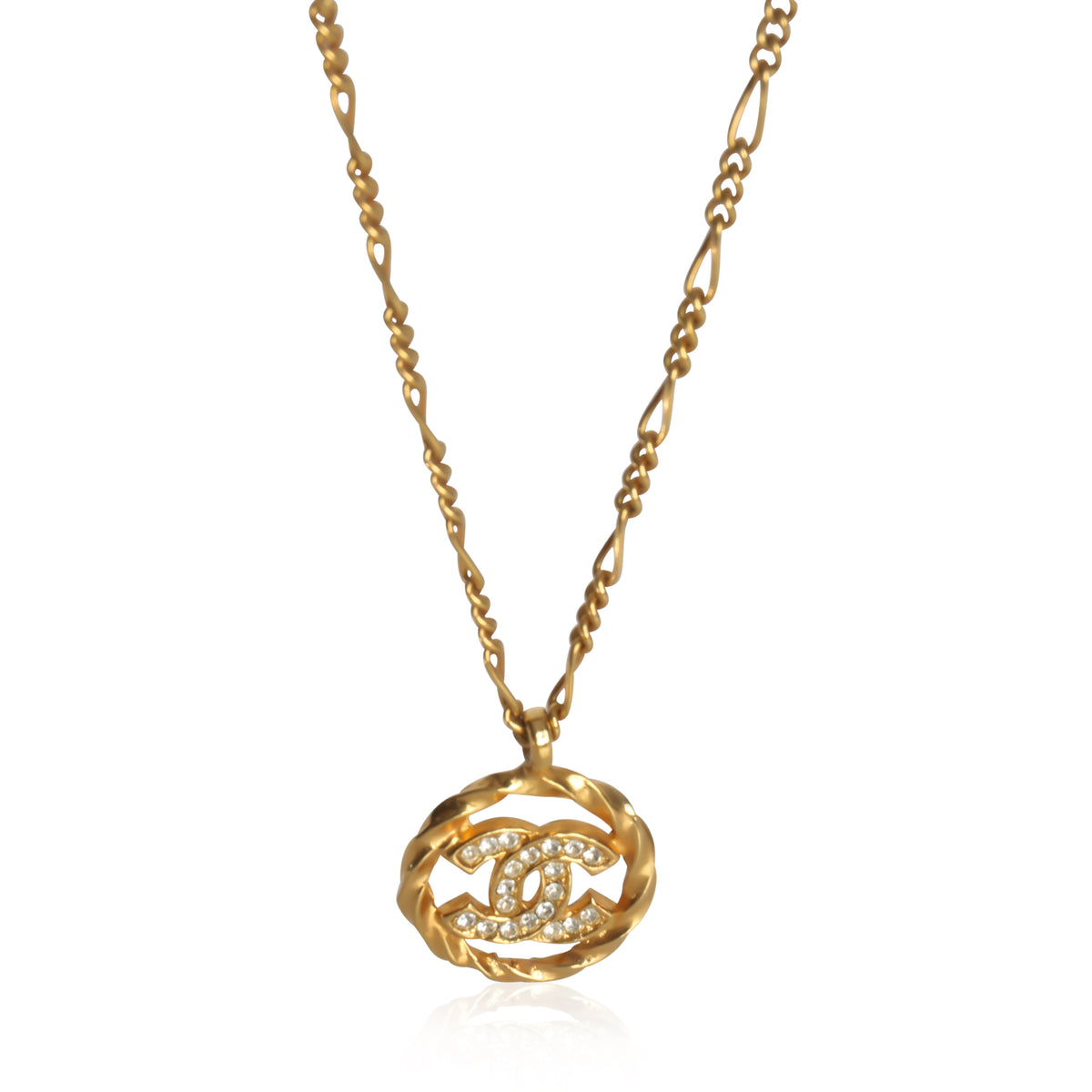 Chanel Gold Plated  Vintage 1982 CC Pendant fv