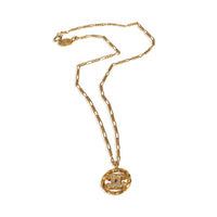 Chanel Gold Plated  Vintage 1982 CC Pendant pv