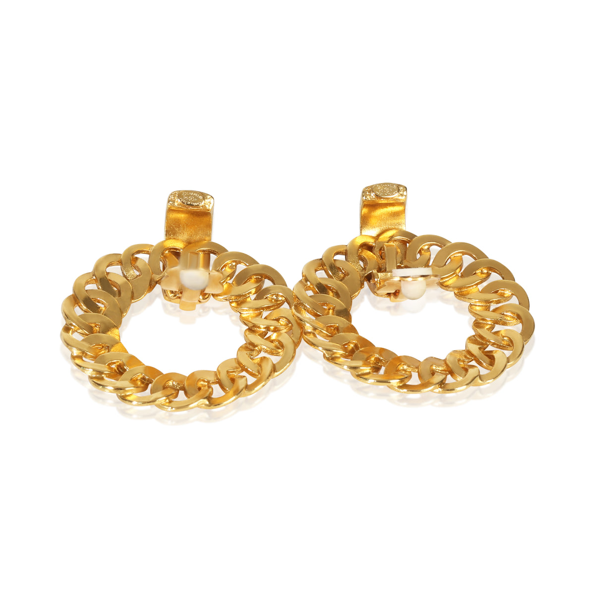 Gold-Plated  1996 CC Knocker Earrings