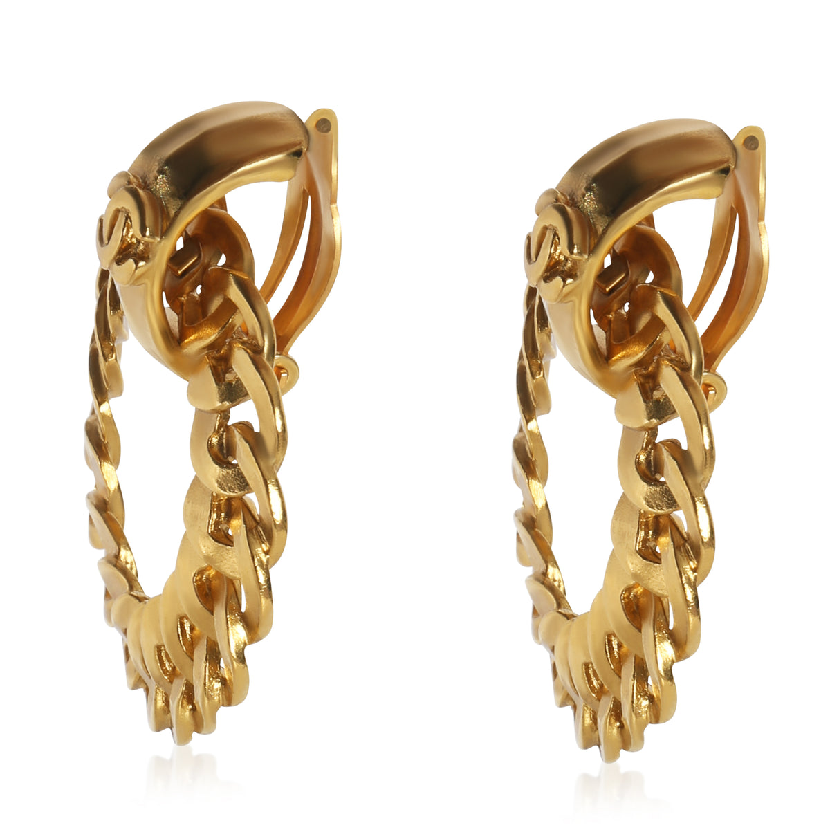 Gold-Plated  1996 CC Knocker Earrings