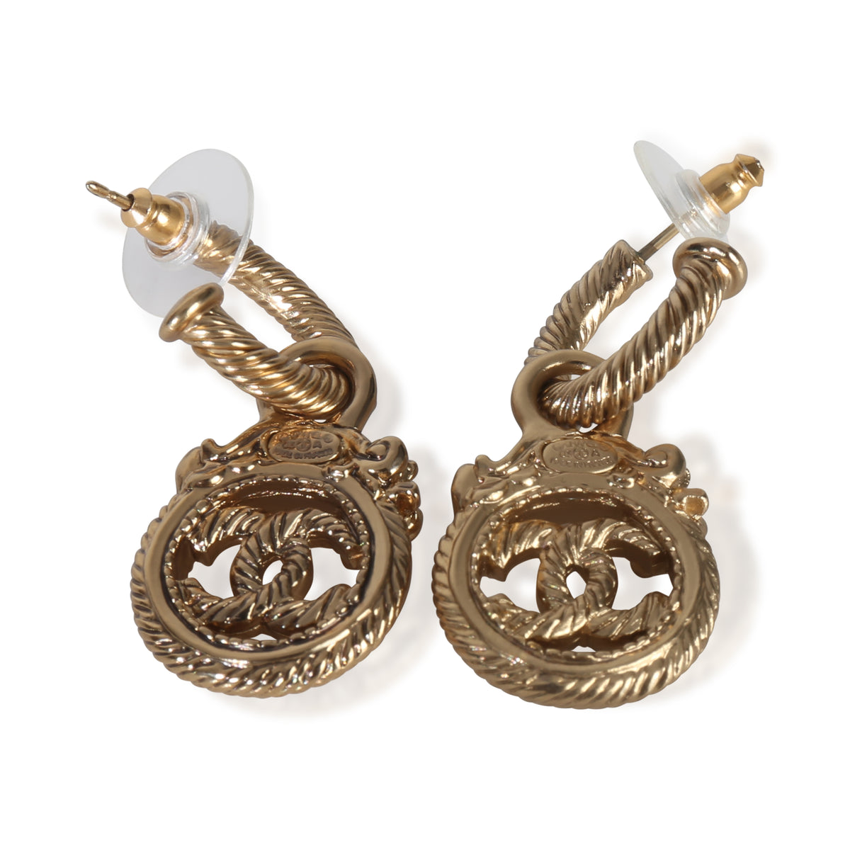 Gold-Plated  2003 CC Drop Earrings