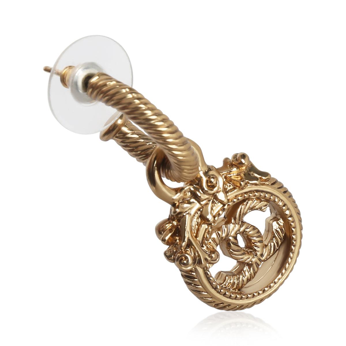 Gold-Plated  2003 CC Drop Earrings