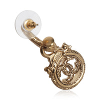 Gold-Plated  2003 CC Drop Earrings