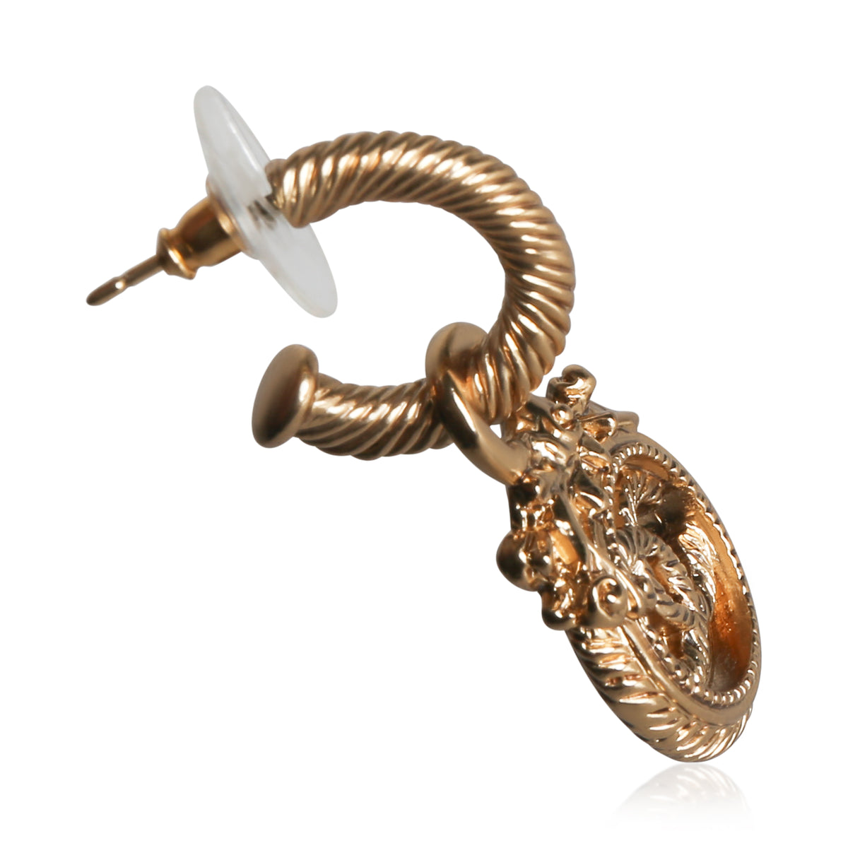 Gold-Plated  2003 CC Drop Earrings