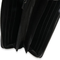 Gucci Black ssima Signature Zip Around Long Wallet Handbag av