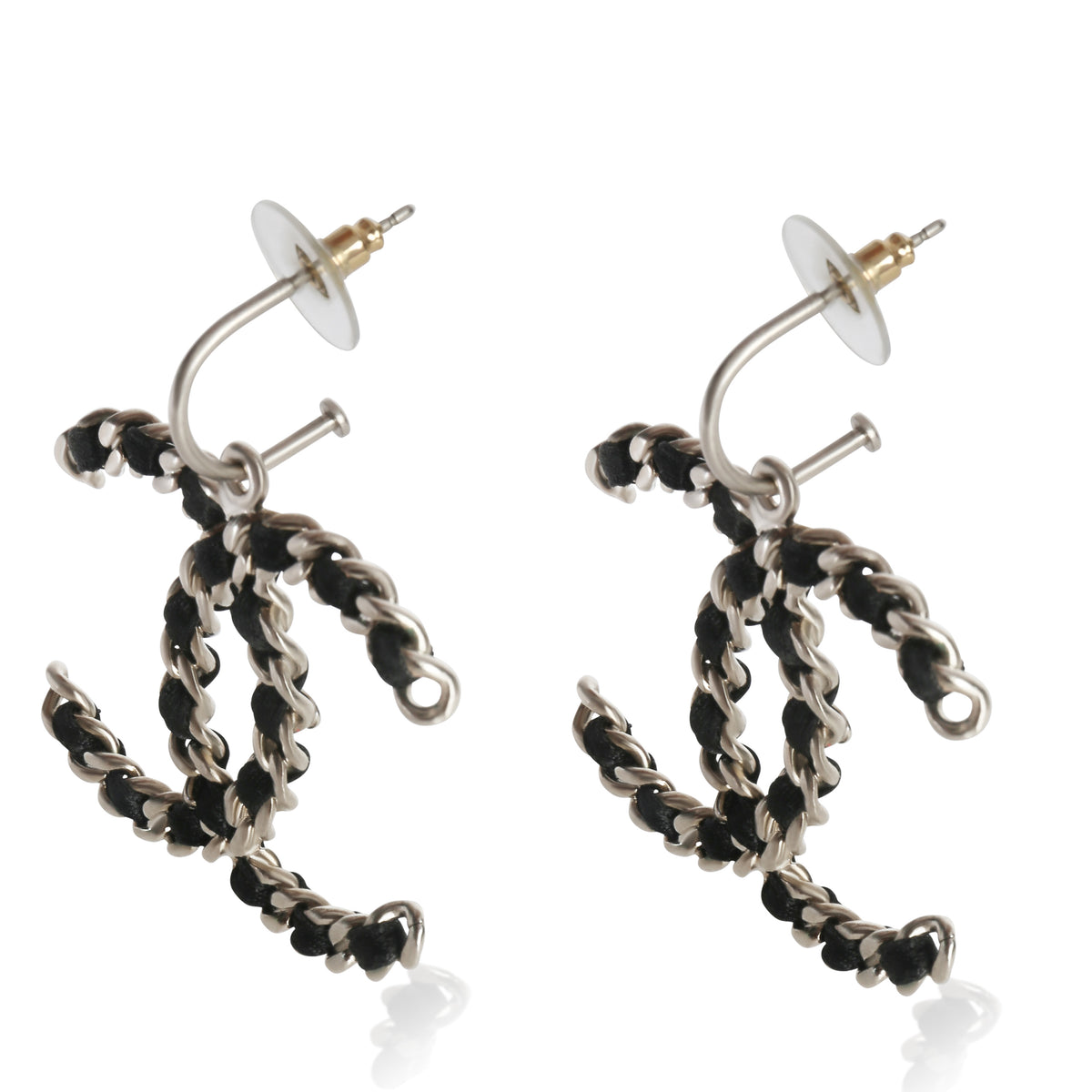 Chanel 2011 Leather CC Earrings sv