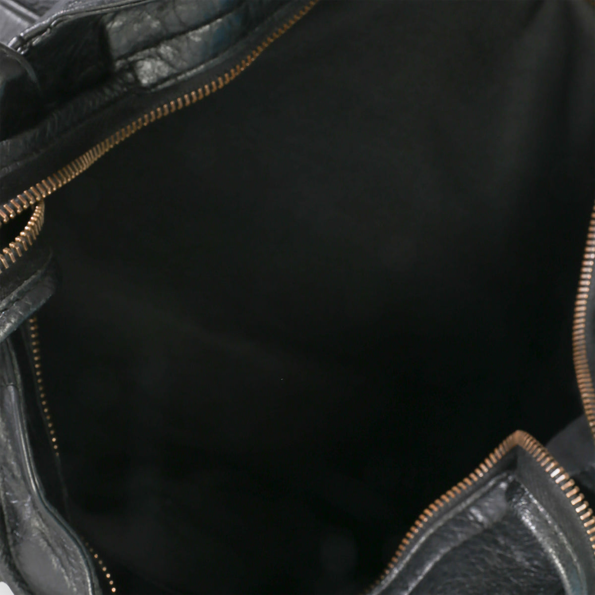 Balenciaga Black Agneau Classic Velo Bag Handbag ad1