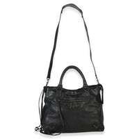 Balenciaga Black Agneau Classic Velo Bag Handbag av