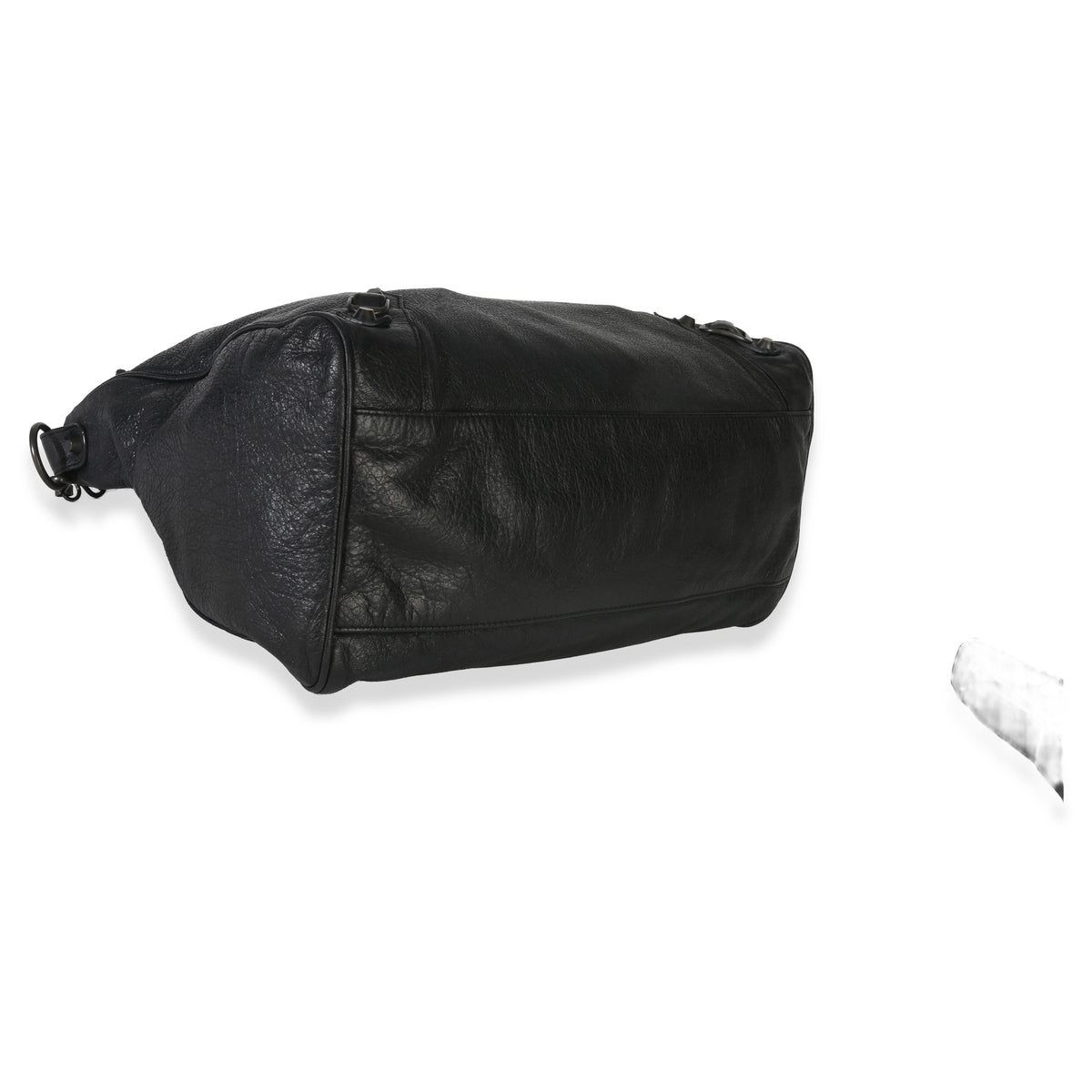 Balenciaga Black Agneau Classic Velo Bag Handbag clasp