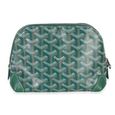 Green Goyardine Vendome Cosmetic Pouch