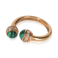 Piaget Rose Gold Malachite and Diamond Possession Open Ring pv