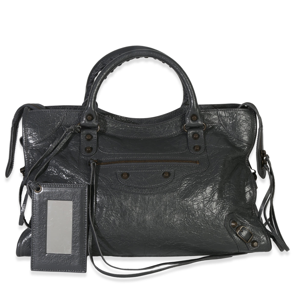 Gris Fossile Agneau Classic City Bag