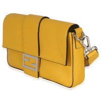 Fendi Yellow Cuoio Romano Selleria Belt Baguette Bag Handbag sv