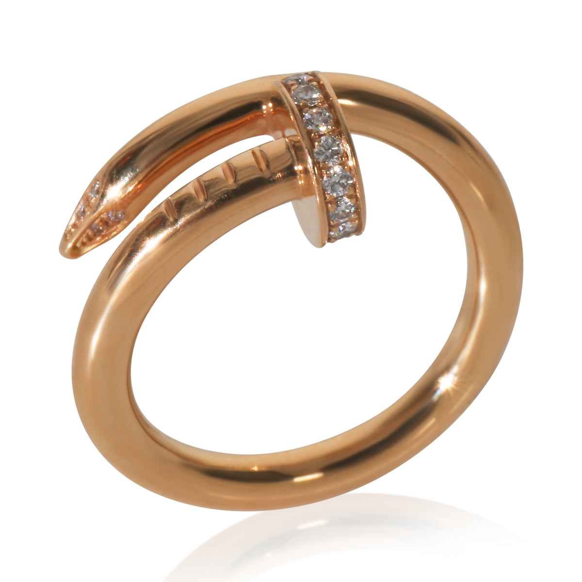 Cartier Rose Gold Diamond Juste Un Clou Ring av