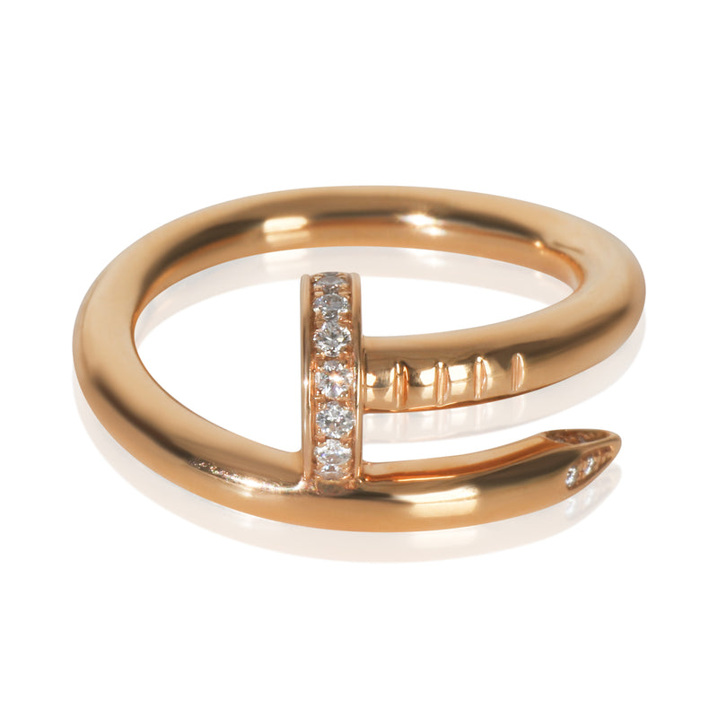 Cartier Rose Gold Diamond Juste Un Clou Ring fv