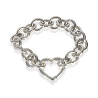 Sterling Silver  Heart Clasp Bracelet