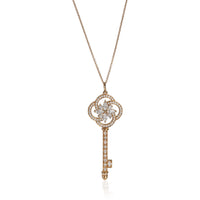 Tiffany & Co. Rose Gold Diamond Large Model Victoria Key Pendant fv