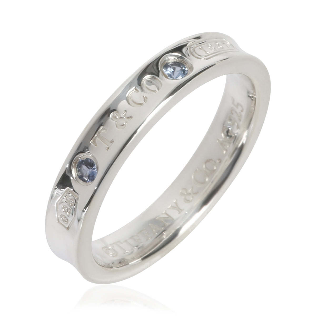 Sterling Silver Sapphire 1837 Narrow Ring