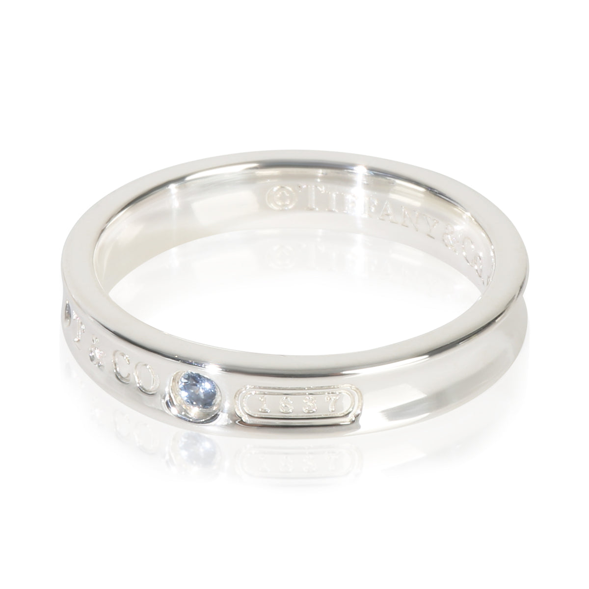 Sterling Silver Sapphire 1837 Narrow Ring