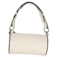 Gucci White Diagonal Quilted Calfskin Mini Blondie Barrel Bag Handbag bv