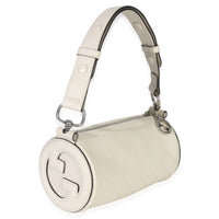 Gucci White Diagonal Quilted Calfskin Mini Blondie Barrel Bag Handbag pv