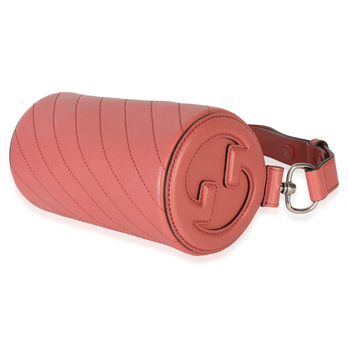 Gucci Pink Diagonal Quilted Calfskin Mini Blondie Barrel Bag Handbag box