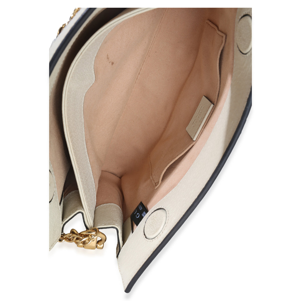 Gucci Cream Calfskin GG Ophidia Small Web Chain Bag Handbag ad1