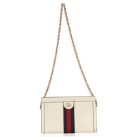 Gucci Cream Calfskin GG Ophidia Small Web Chain Bag Handbag av