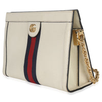 Gucci Cream Calfskin GG Ophidia Small Web Chain Bag Handbag sv