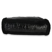 Gucci Black Patent Shearling Medium Soho Hobo Handbag stamp
