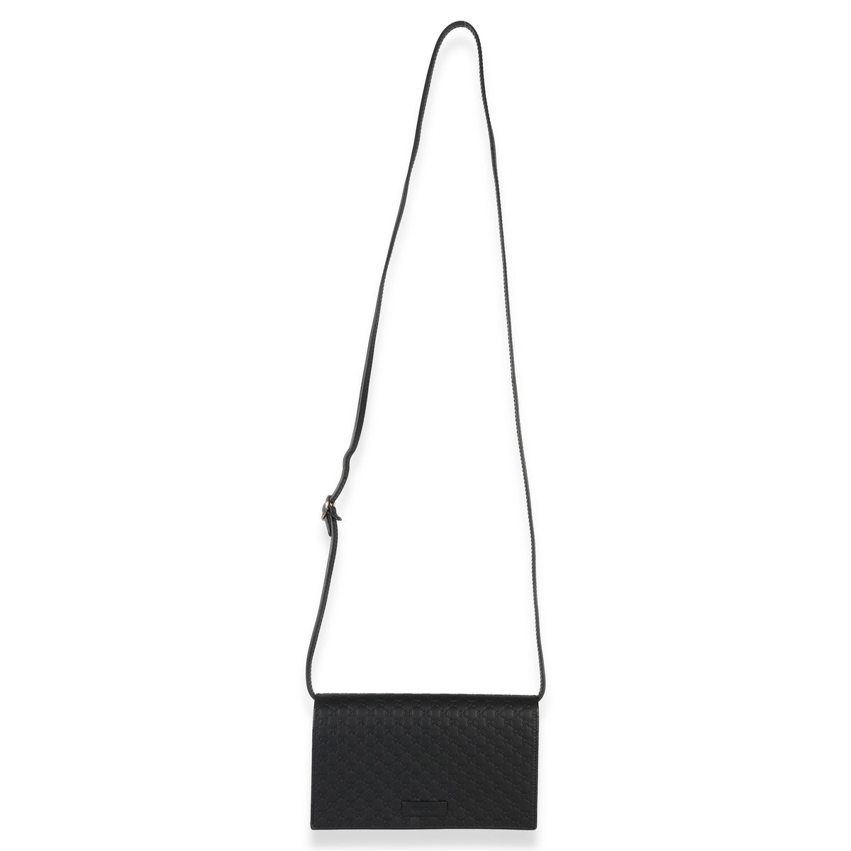 Gucci Black Microguccissima Crossbody Wallet Handbag ad1