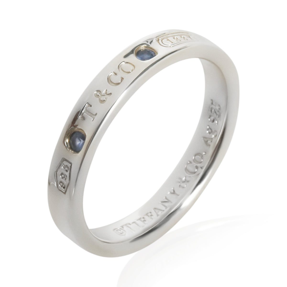 Sterling Silver Sapphire 1837 Narrow Ring