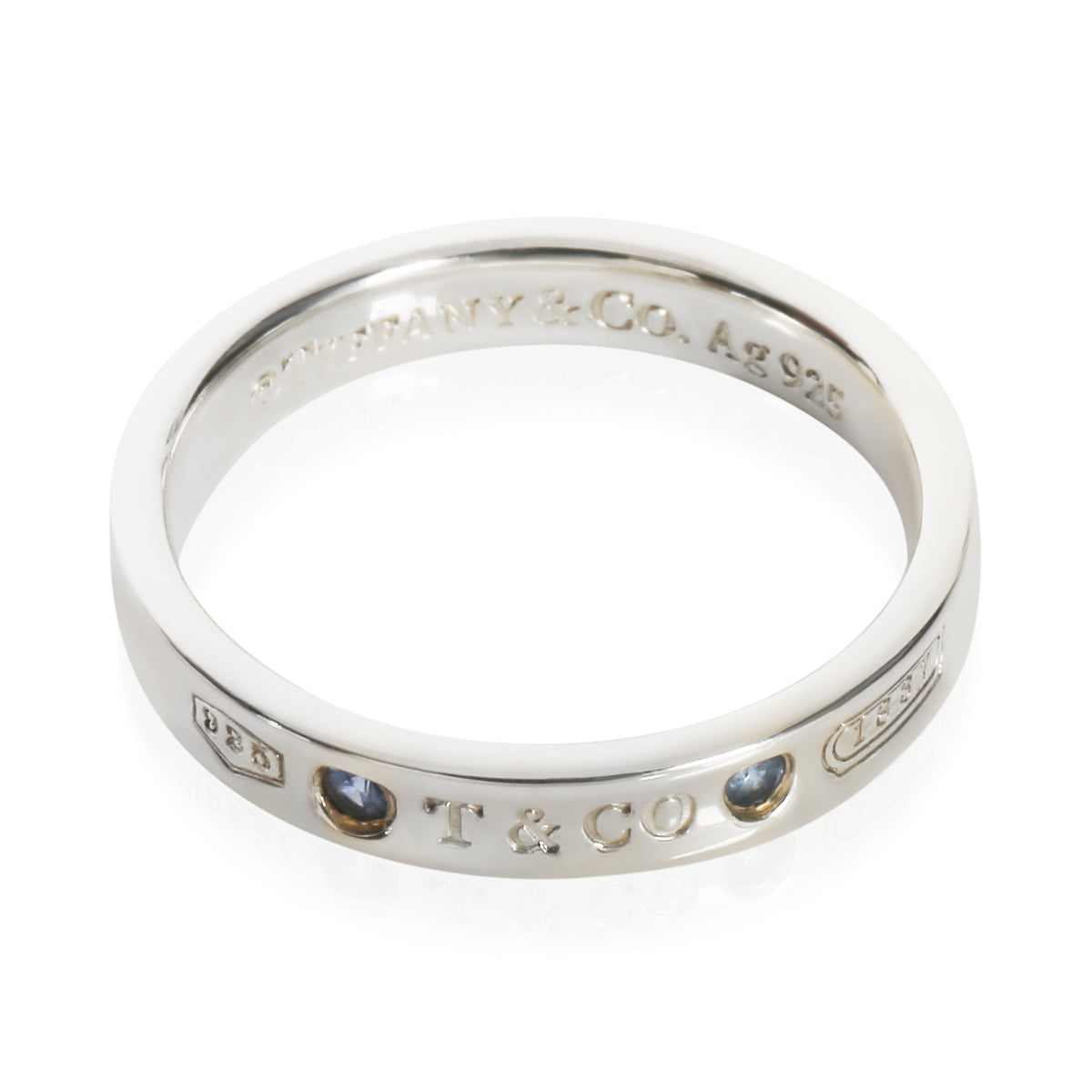 Sterling Silver Sapphire 1837 Narrow Ring