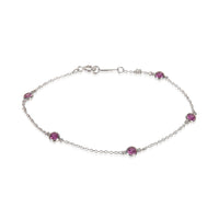 Tiffany & Co. Platinum Sapphire Elsa Peretti Color By The Yard Bracelet fv