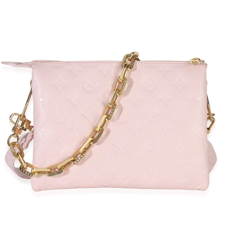 Pink Monogram Embossed Lambskin Coussin PM