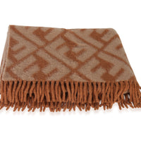 Fendi Beige Orange Alpaca Wool FF Throw sv
