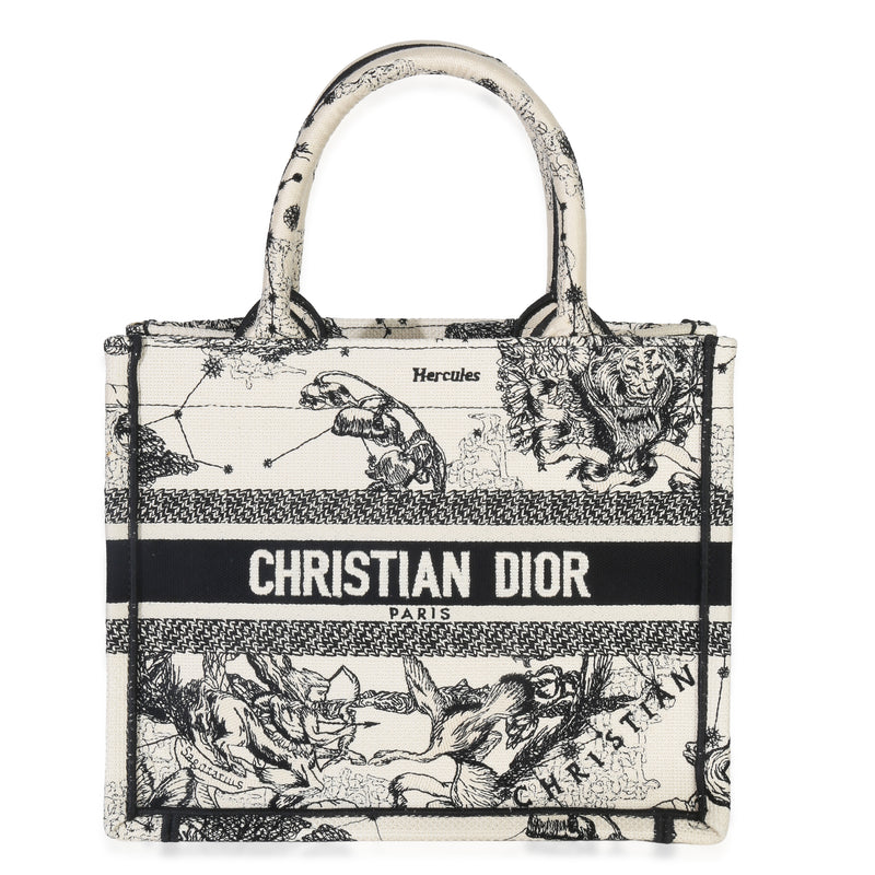 Black White Canvas Hercules Small Book Tote