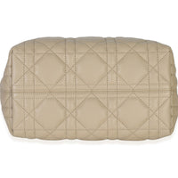 Christian Dior Rope Beige Black Calfskin Macrocannage Small Toujours Handbag box