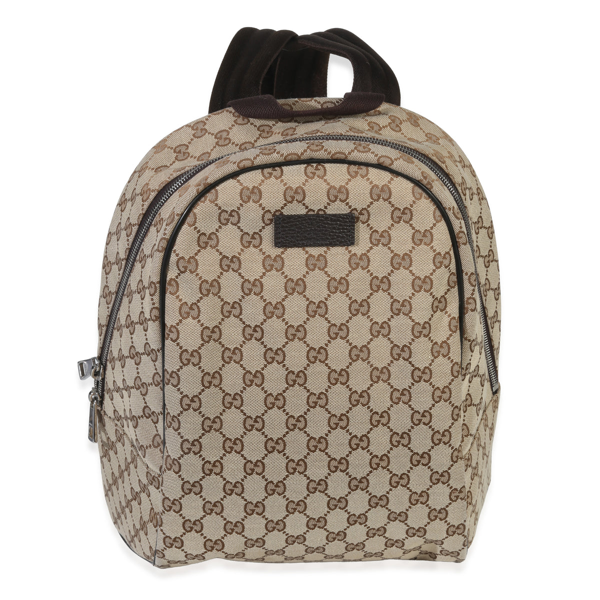Brown Beige Monogram Canvas Travel Backpack
