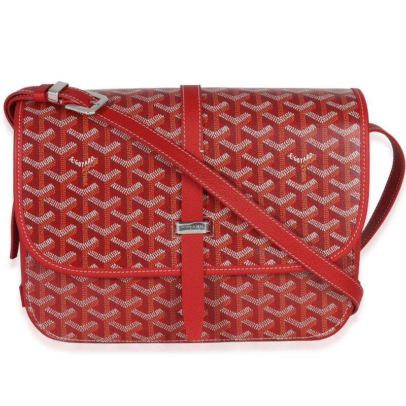 Red Goyardine Canvas Belvedere II MM