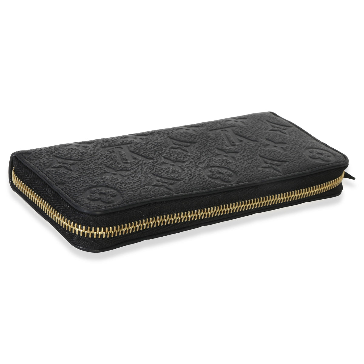 Louis Vuitton Black Monogram Empreinte Clemence Wallet Handbag clasp