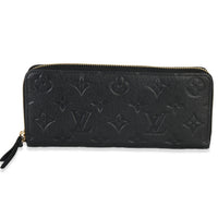 Louis Vuitton Black Monogram Empreinte Clemence Wallet Handbag fv