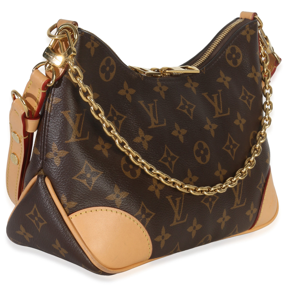 Louis Vuitton Natural Monogram Canvas Boulogne NM PM Handbag pv